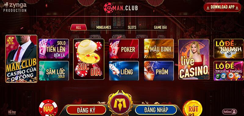 MANCLUB - Kho game bài đồ sộ